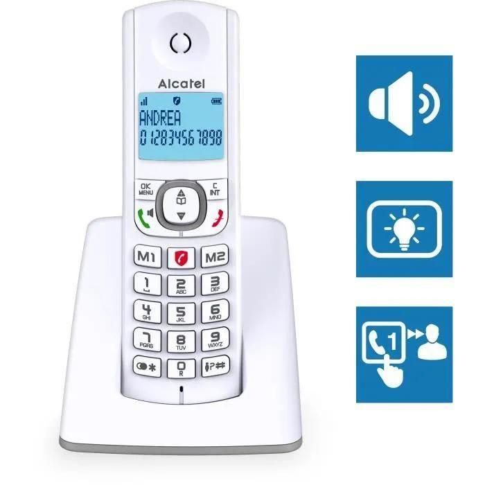 Alcatel Classic F530 Duo - Téléphone sans fil avec ID d'appelant - DECT - (... - 6