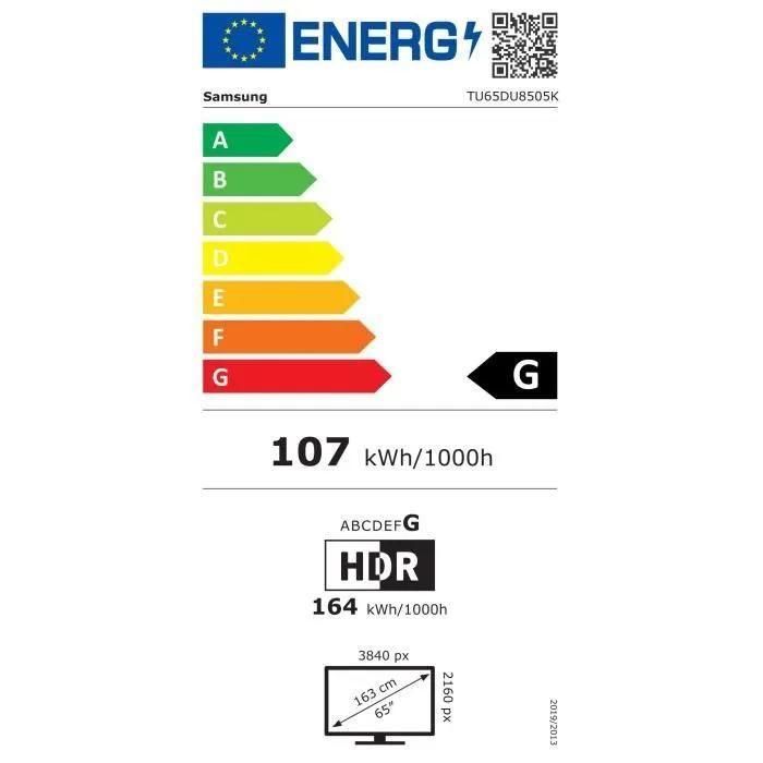 SAMSUNG 65DU8505 TV LED - 65 (165 CM) - 4K UHD 3840X2160 - HDR - SMART TV -... - 4