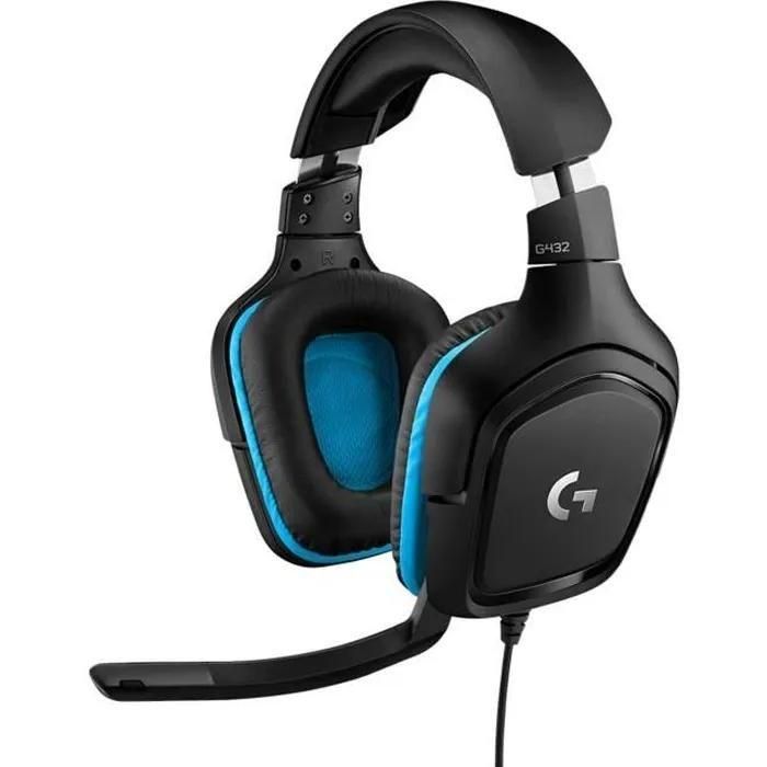 Casque de jeu Logitech G432 - Micro-casque - canal 7.1 - circum-aural - fil...