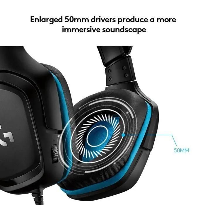 Casque de jeu Logitech G432 - Micro-casque - canal 7.1 - circum-aural - fil... - 2
