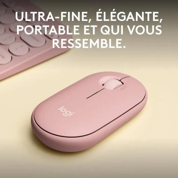 Logitech Pebble Mouse 2 M350s - Souris - optique - 3 boutons - sans fil - B... - 2
