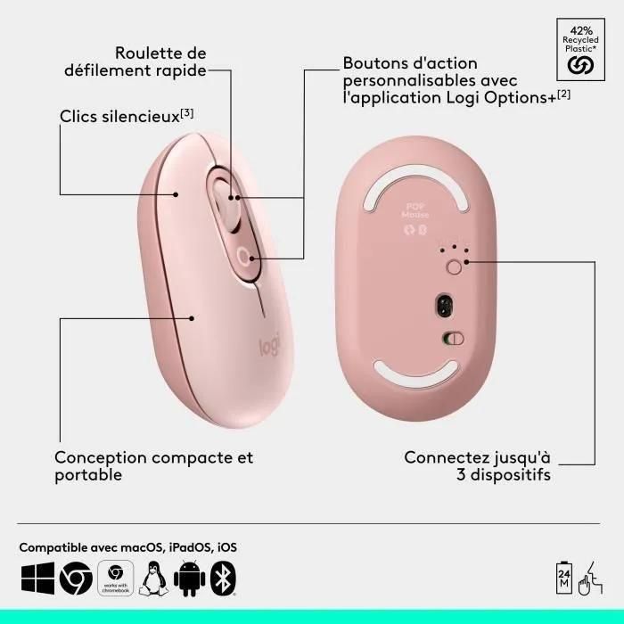 Logitech POP mouse Universale Ambidestro Bluetooth Ottico - 6