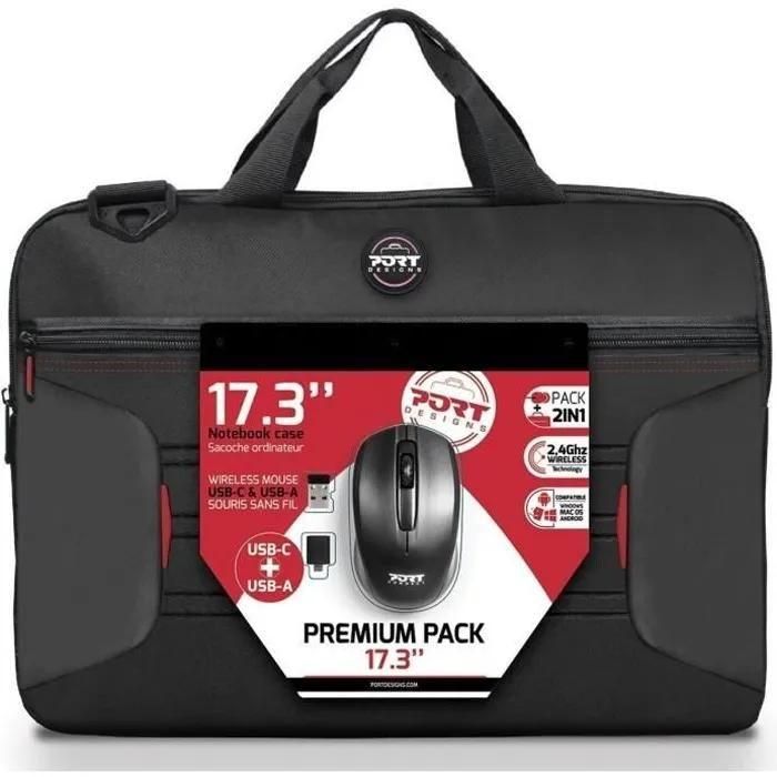 Sacoche PORT DESIGN 17'' Pack premium sacoche + souris - 2