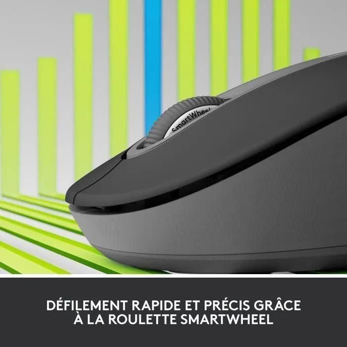 Souris Logitech Sans Fil Grande Taille Signature M650 L Silencieuse, Blueto... - 2