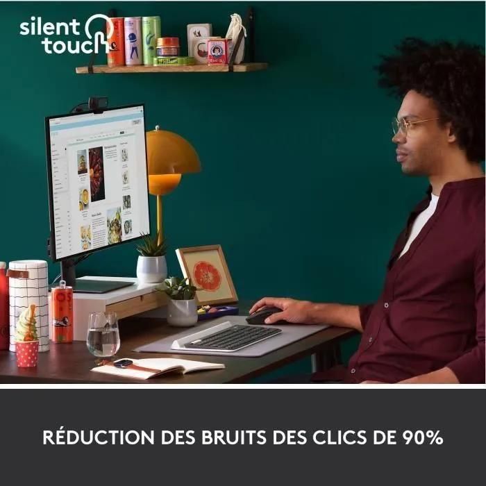 Souris Logitech Sans Fil Grande Taille Signature M650 L Silencieuse, Blueto... - 4