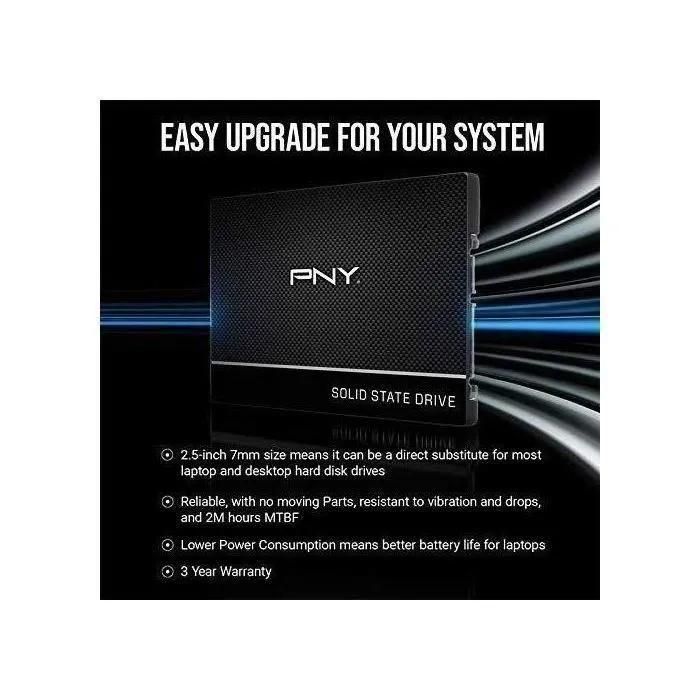 Disque dur SSD interne PNY 500Go CS900 2''5 SATA III - 7