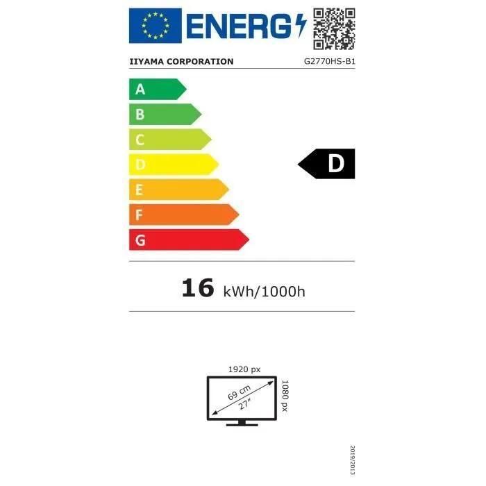 Ecran PC Iiyama G-MASTER G2770HS-B1 27' 1920 x 1080 Full HD LCD Noir - 4