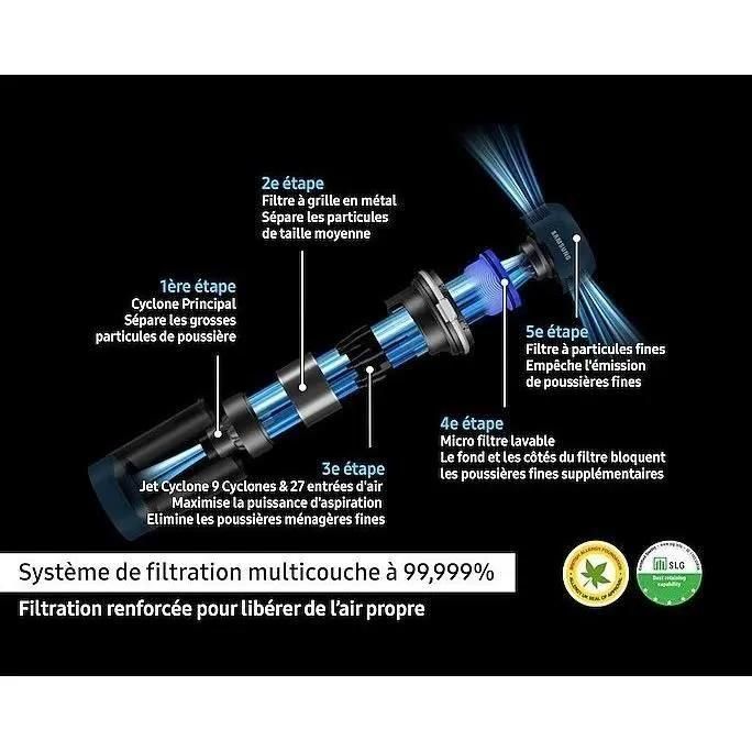 SAMSUNG VS20B75BCR5 JET 75E Aspirateur balai sans fil - 4