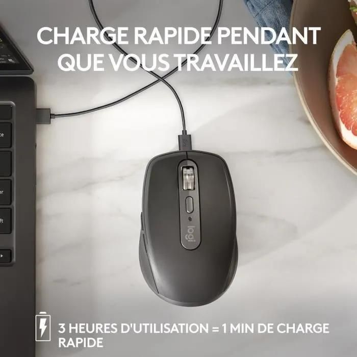 Souris sans fil rechargeable Logitech MX anywhere 3S Silencieuse Rose - 6
