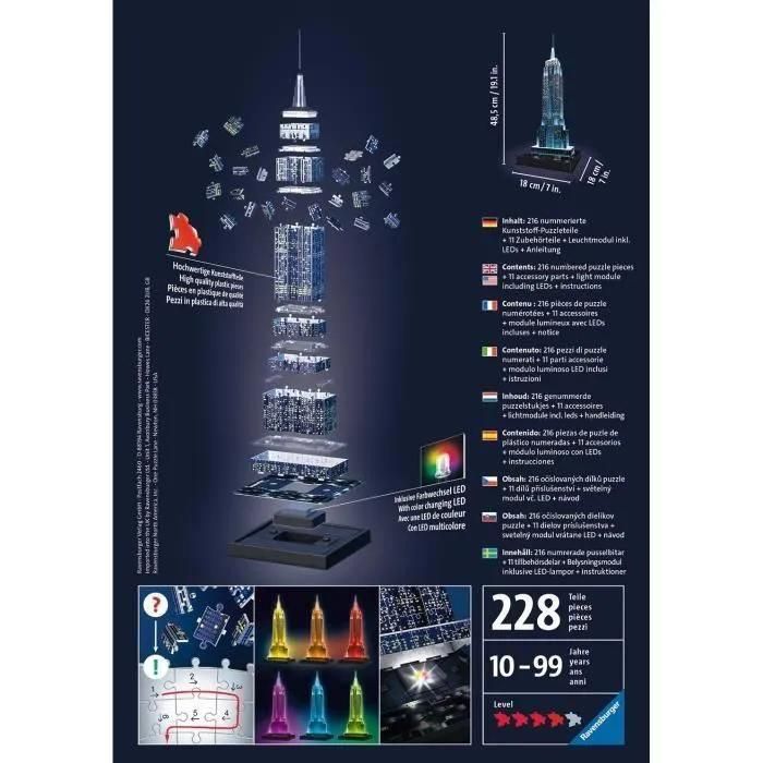 Puzzle Puzzle 3d Empire State Building Illumin� - 5