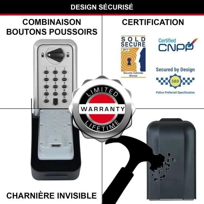 Boite  cls scurise certifie - Format XL - Scurit Professionnelle MAS... - 3