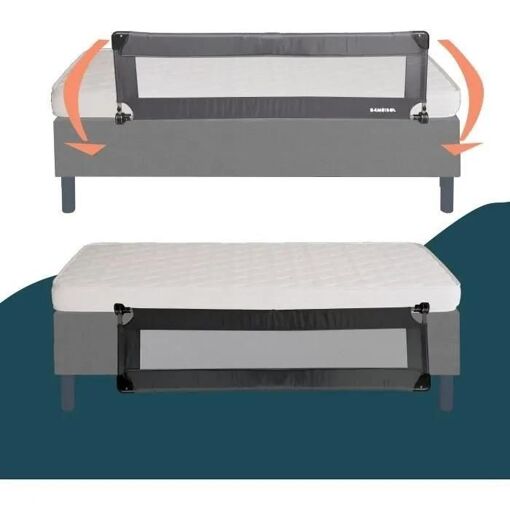 Barriere De Lit - Looping - Bl5003g - Rabattable - Gris - 3