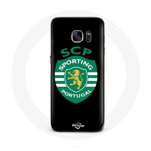 Coque Samsung Galaxy S6 Scp Sporting Portugal Fond Noir