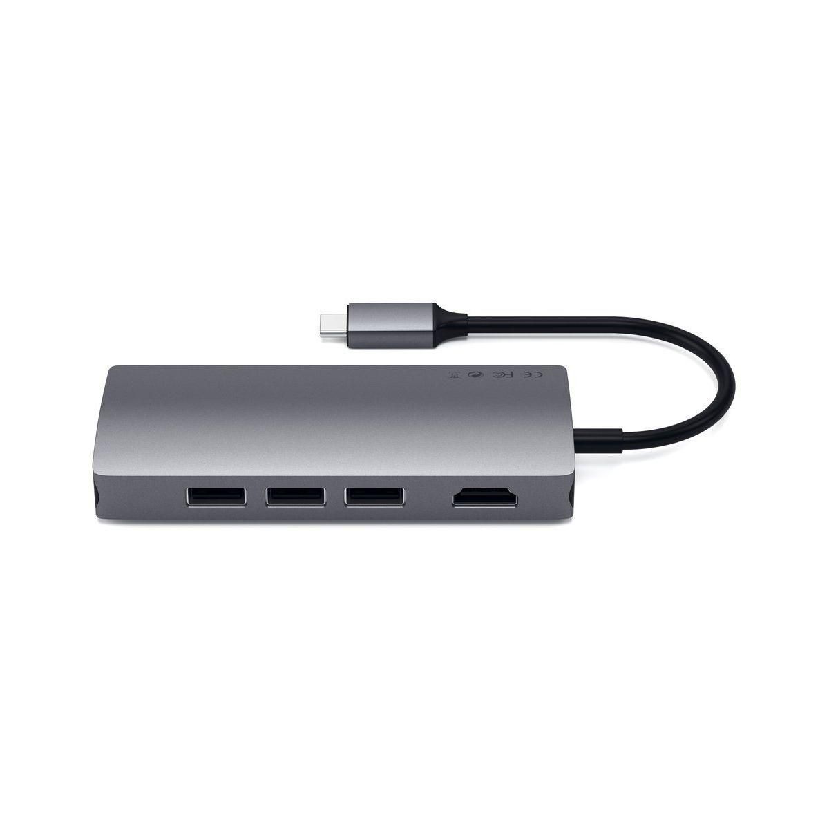 Satechi Aluminum Multi-Port Adapter V2 - Station D'accueil - Usb-C - 1gbe