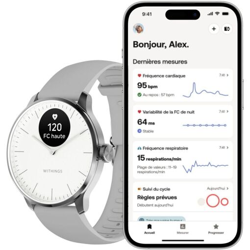 Montre Connect�e Withings Scanwatch Light Blanc - 3