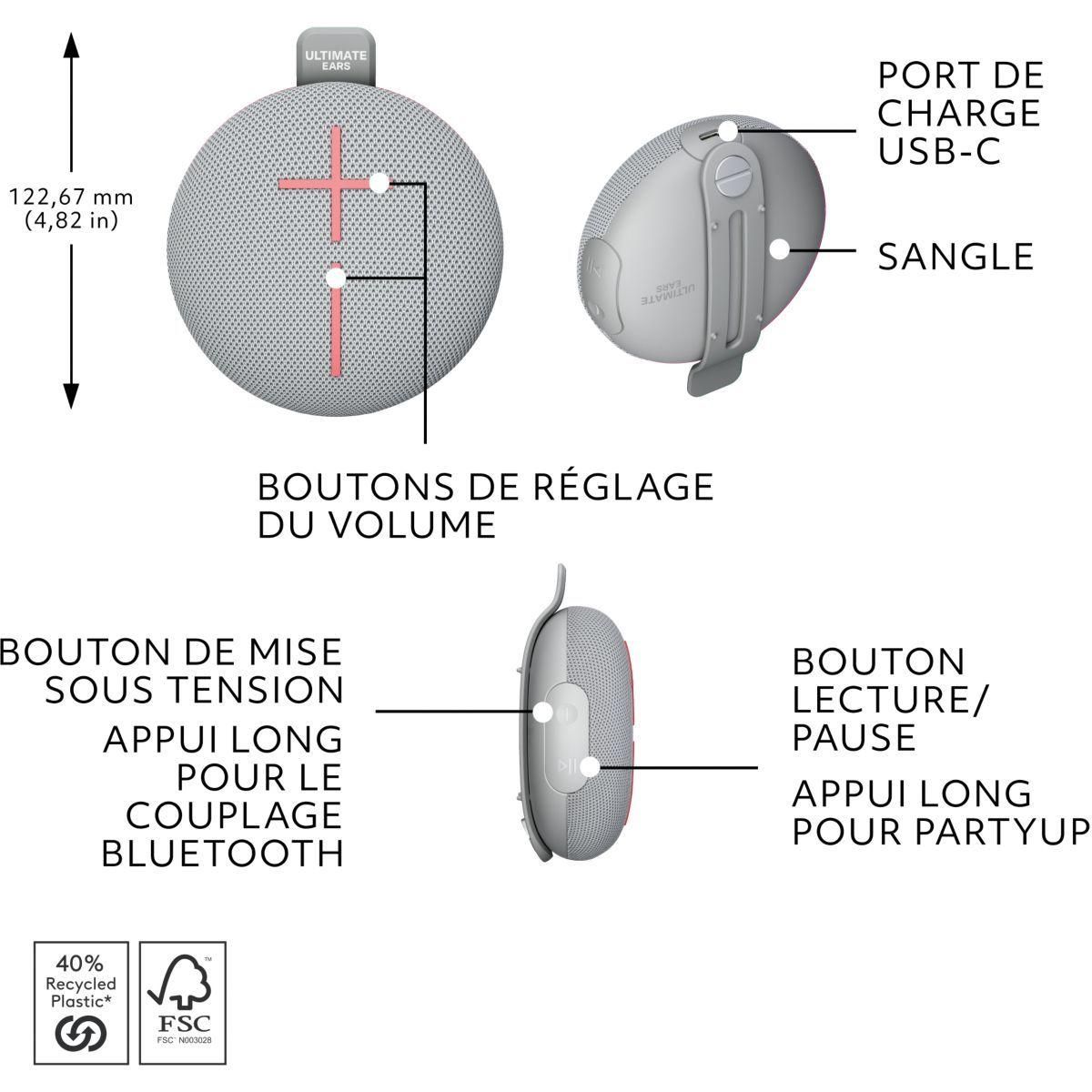 Ultimate Ears Miniroll Revive Grey - 7