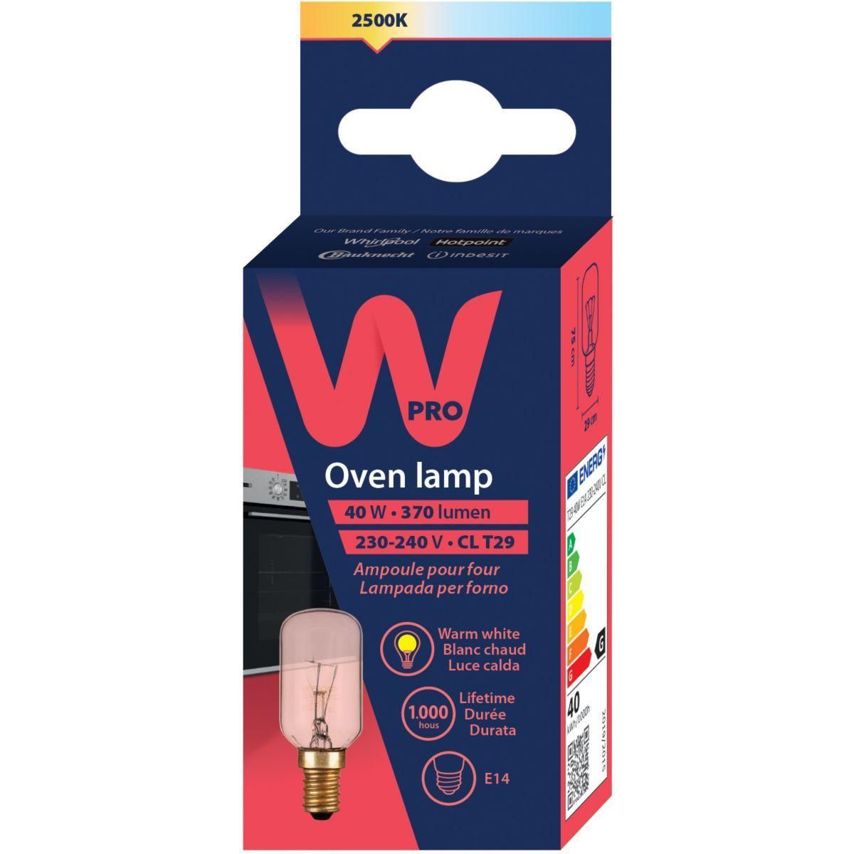 Ampoule WPRO E14 T29 40W 220V - 2