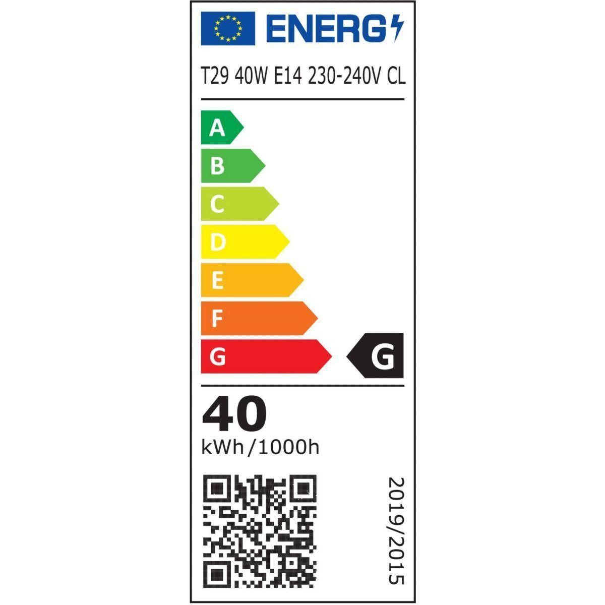 Ampoule WPRO E14 T29 40W 220V - 3