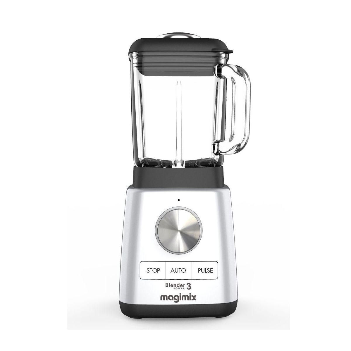 Magimix Blender Power 3 - Bol mixeur blender - 1.2 litres - Chrome mat