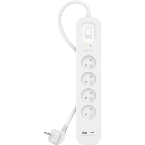 Belkin Connect - Protection contre les surtensions - avec ports USB-C et US...