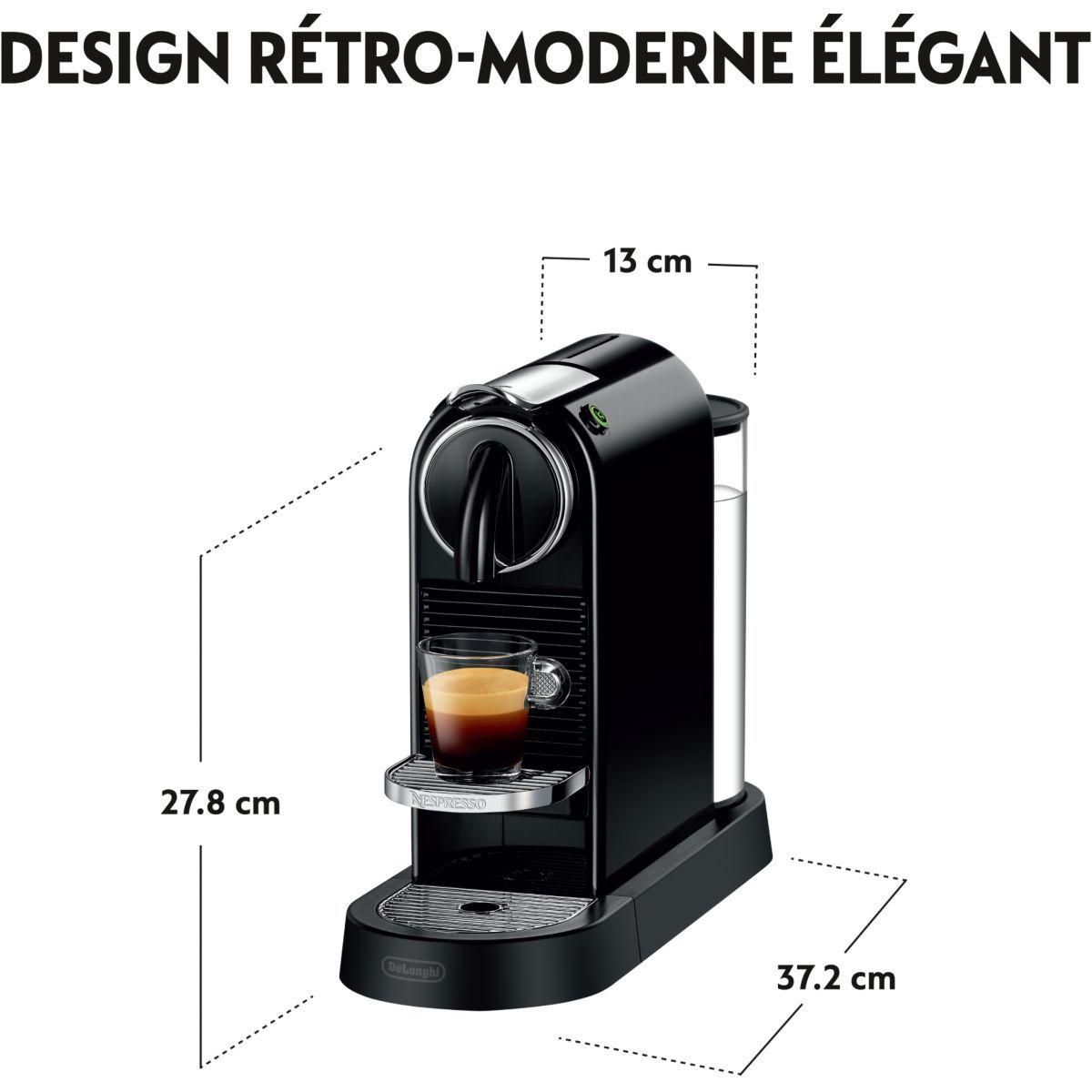De'Longhi Nespresso CitiZ EN 167.B - Machine  caf - 19 bar - noir - 3