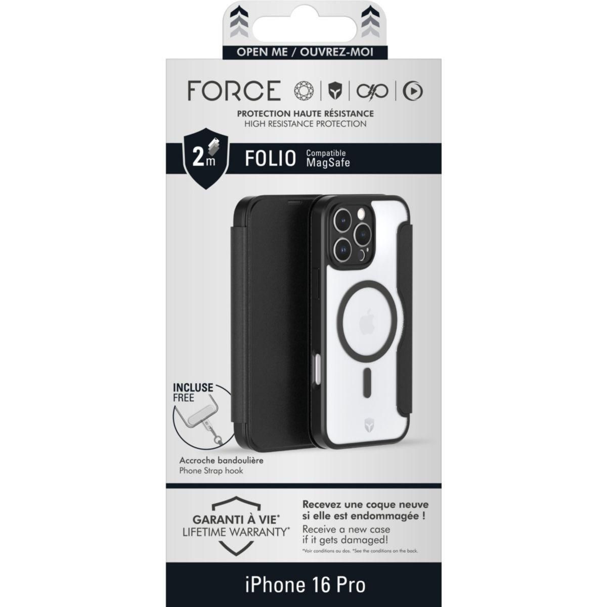 Coque �tui Force Case Iphone 16 Pro Magsafe Renforc� Noir - 6