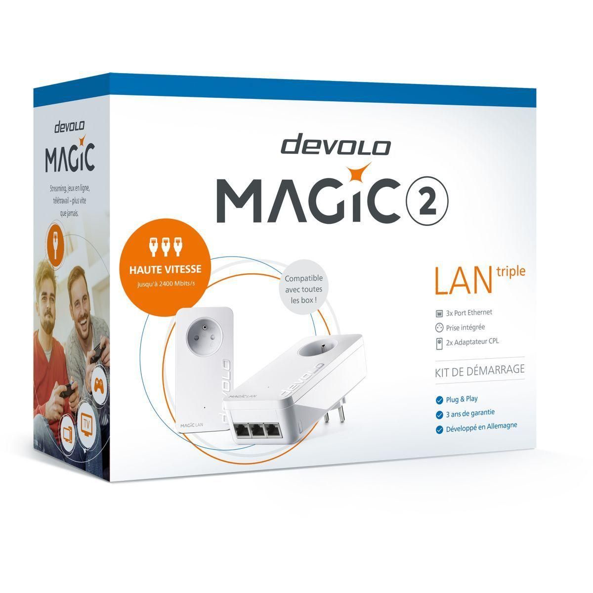 devolo Magic 2 LAN triple - Starter Kit - pont - - 1GbE, HomeGrid - Branche... - 5