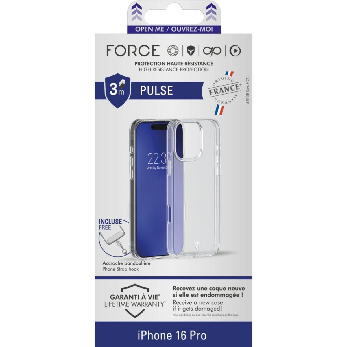 Coque Force Case Iphone 16 Pro Transparente Pulse - 6