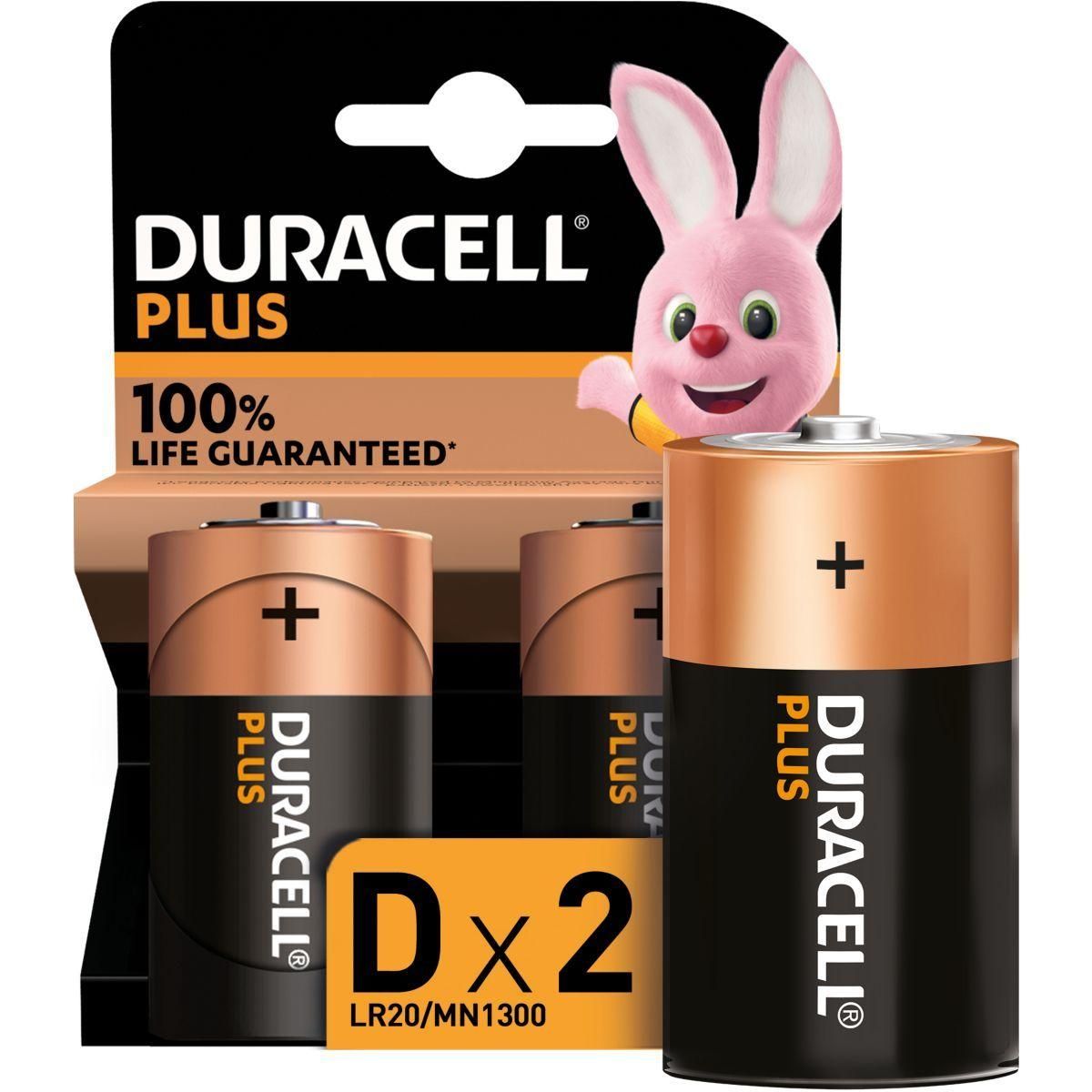 Pile Duracell D X2 Plus