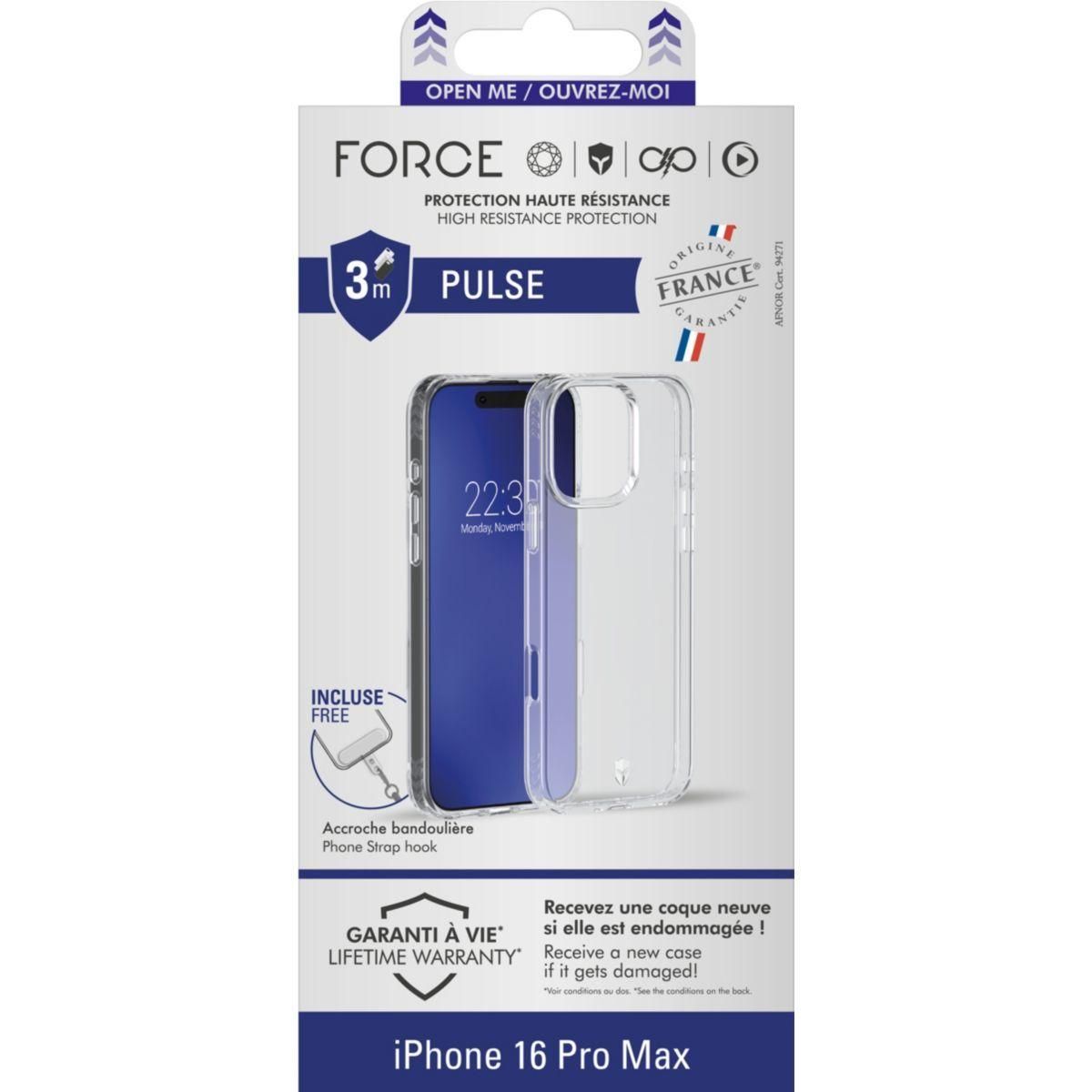 Coque Force Case Iphone 16 Pro Max Transparente Pulse - 6