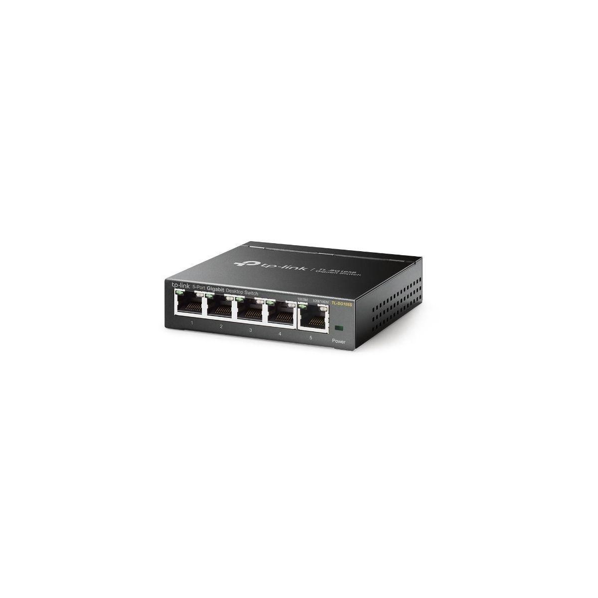 TP-Link TL-SG105S - Commutateur - 5 x 10/100/1000 - de bureau - 7