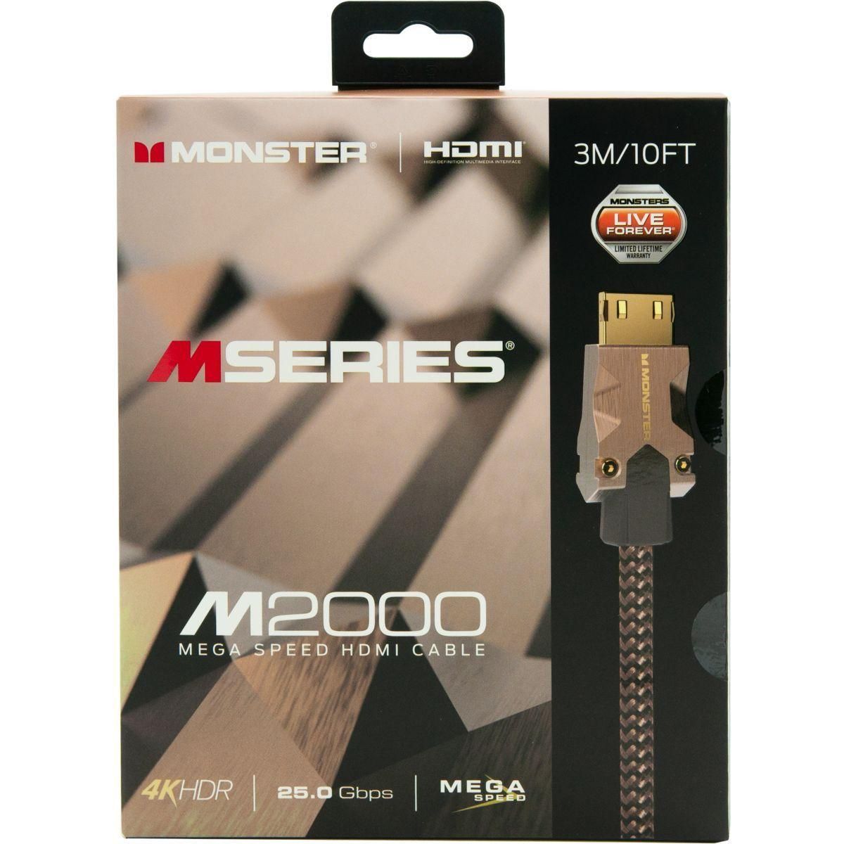 C�ble HDMI Monstercable M2000 UHD 4K HDR10+ 25GBPS 3M - 4