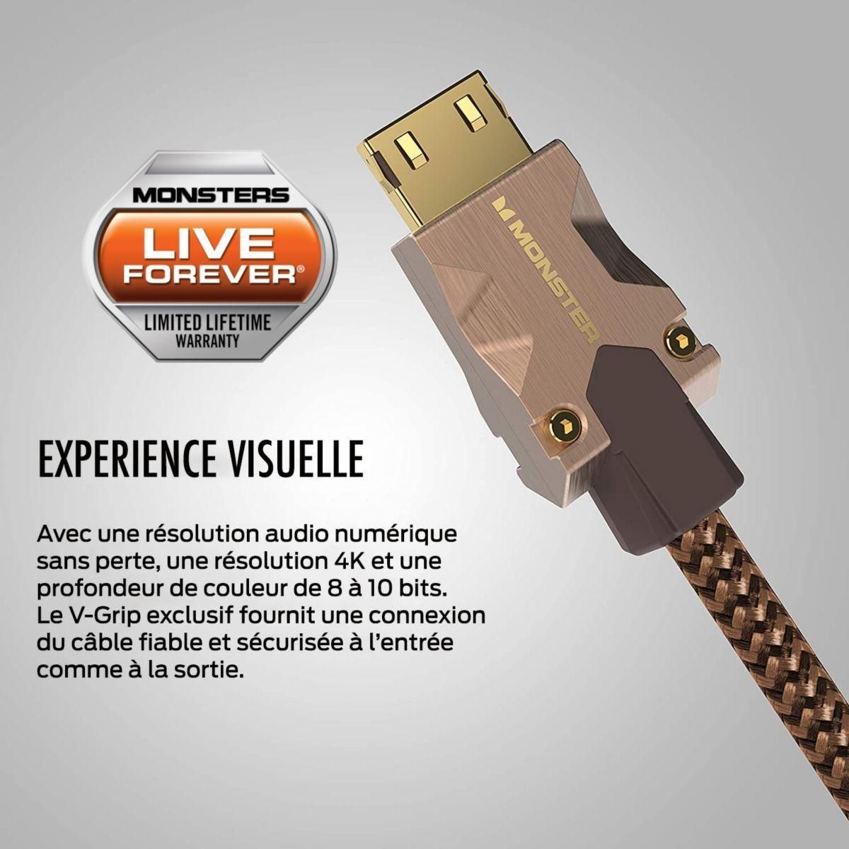 C�ble HDMI Monstercable M2000 UHD 4K HDR10+ 25GBPS 3M - 8