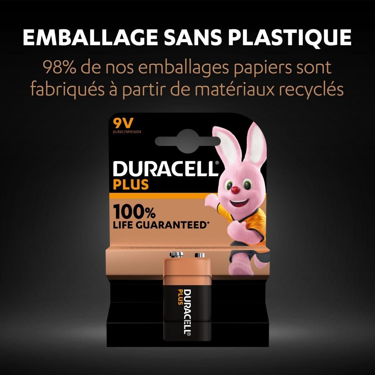 Pile Duracell 9V X1 Plus - 6