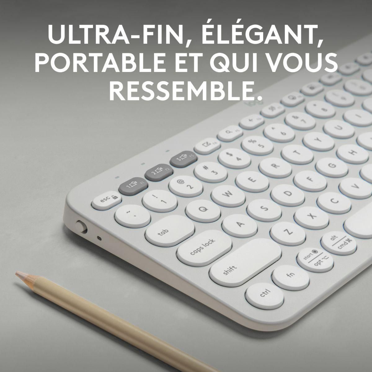 Logitech Pebble Keys 2 K380s - Clavier - sans fil - Bluetooth LE - AZERTY -... - 7