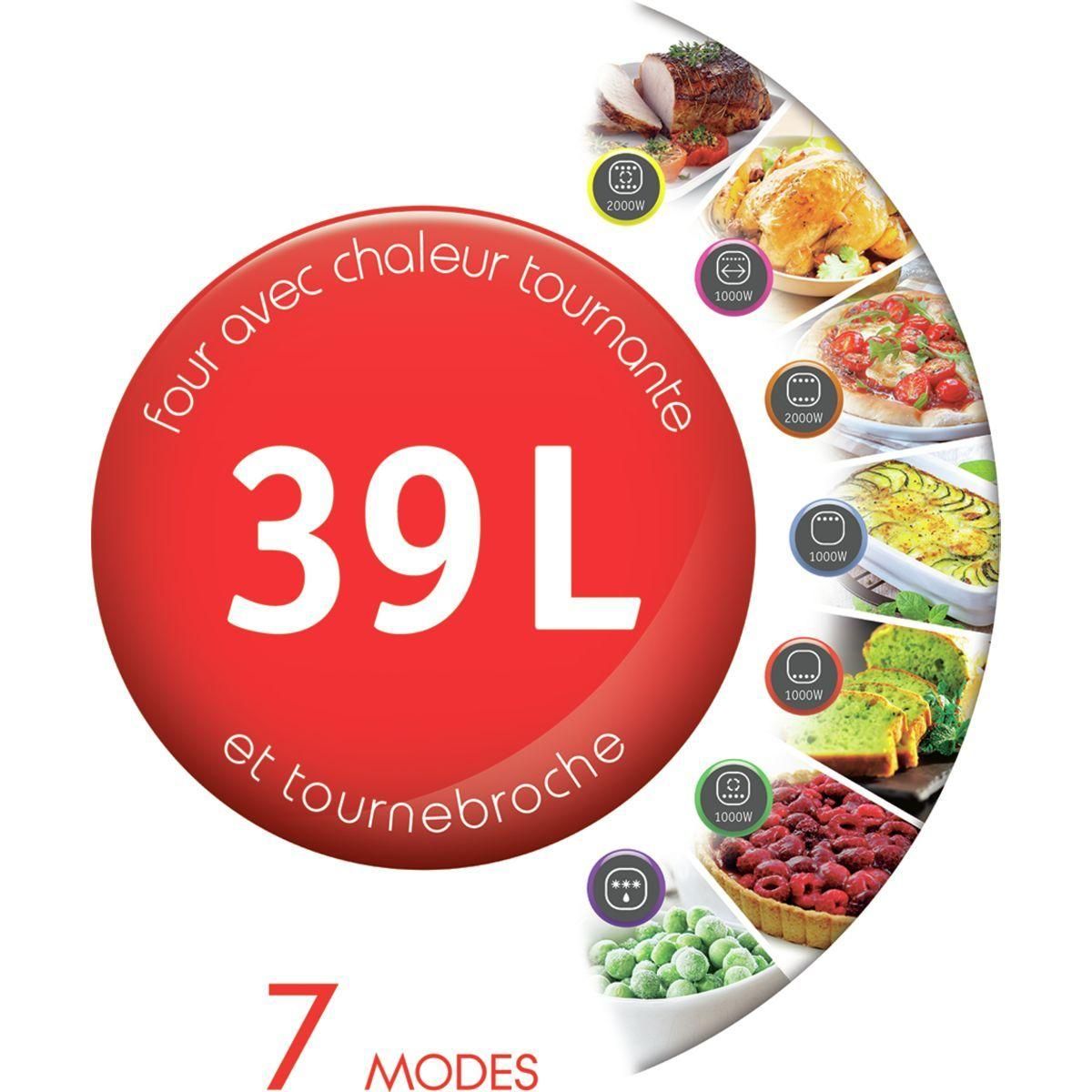 Moulinex Optimo OX485E10 - Four �lectrique - 39 litres - 2 kWatt - argent - 8