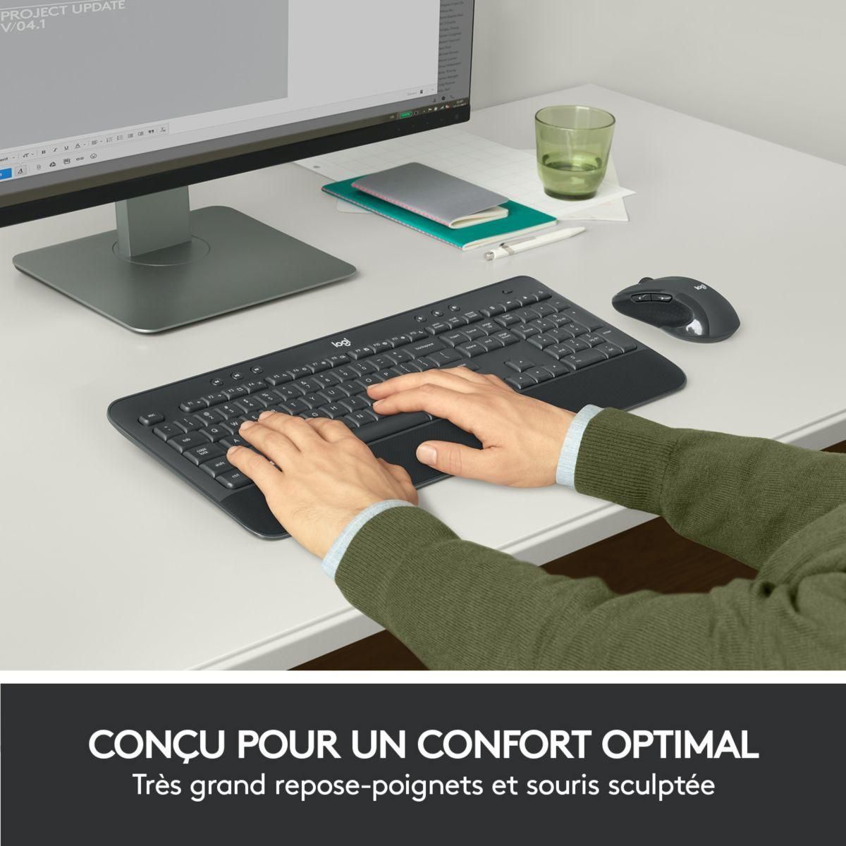 ENSEMBLE CLAVIER ET SOURIS SANS FIL LOGITECH MK545 NOIR - 2