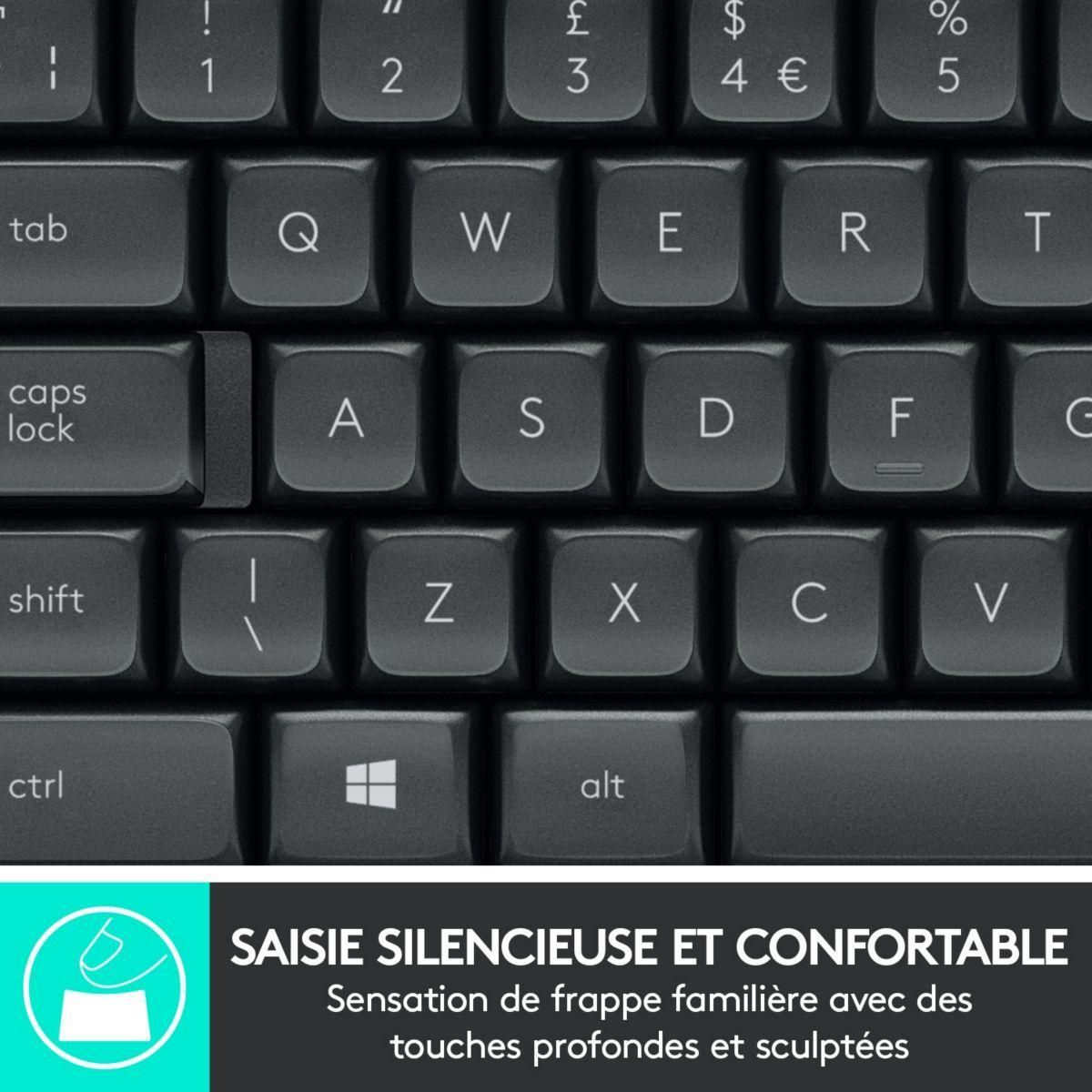 ENSEMBLE CLAVIER ET SOURIS SANS FIL LOGITECH MK545 NOIR - 3