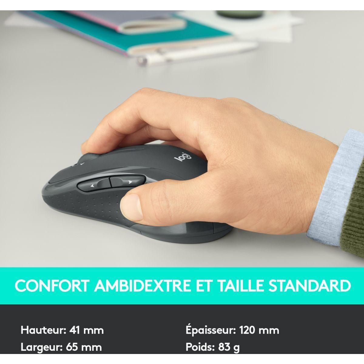 ENSEMBLE CLAVIER ET SOURIS SANS FIL LOGITECH MK545 NOIR - 4