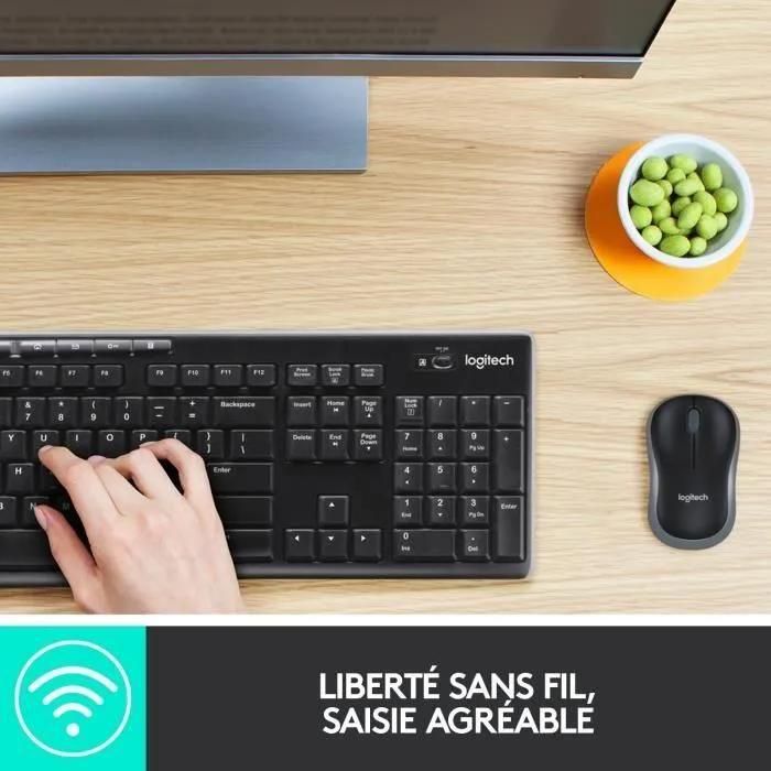 Logitech MK270 Wireless Combo - Ensemble clavier et souris - sans fil - 2.4... - 2