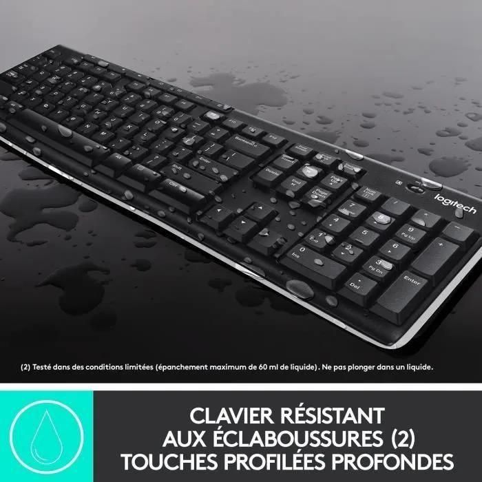 Logitech MK270 Wireless Combo - Ensemble clavier et souris - sans fil - 2.4... - 4