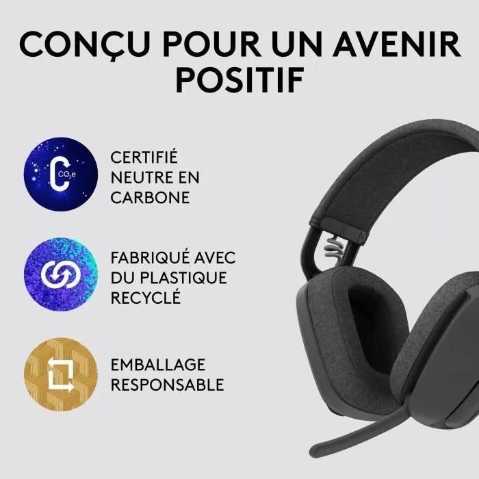 Logitech Zone Vibe 100 - Micro-casque - circum-aural - Bluetooth - sans fil... - 5