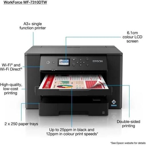 Epson WorkForce WF-7310DTW - Imprimante - couleur - Recto-verso - jet d'enc... - 4