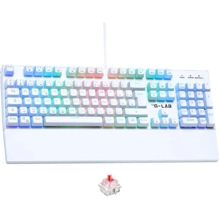 Clavier Gamer - The G-Lab - KEYZ RUBIDIUM - Mcanique (Switch Rouge) - Repo...