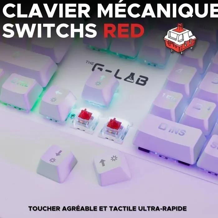 Clavier Gamer - The G-Lab - KEYZ RUBIDIUM - Mcanique (Switch Rouge) - Repo... - 3