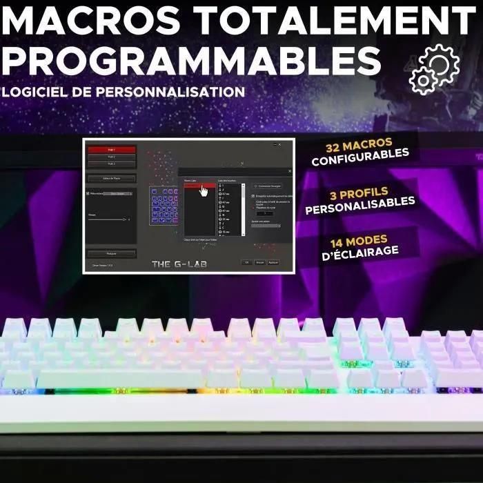 Clavier Gamer - The G-Lab - KEYZ RUBIDIUM - Mcanique (Switch Rouge) - Repo... - 4