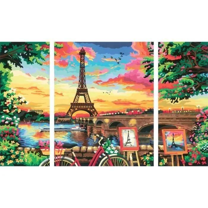 Creart Triptique Paris Ravensburger - Peinture Par Num�ro Adulte - 3