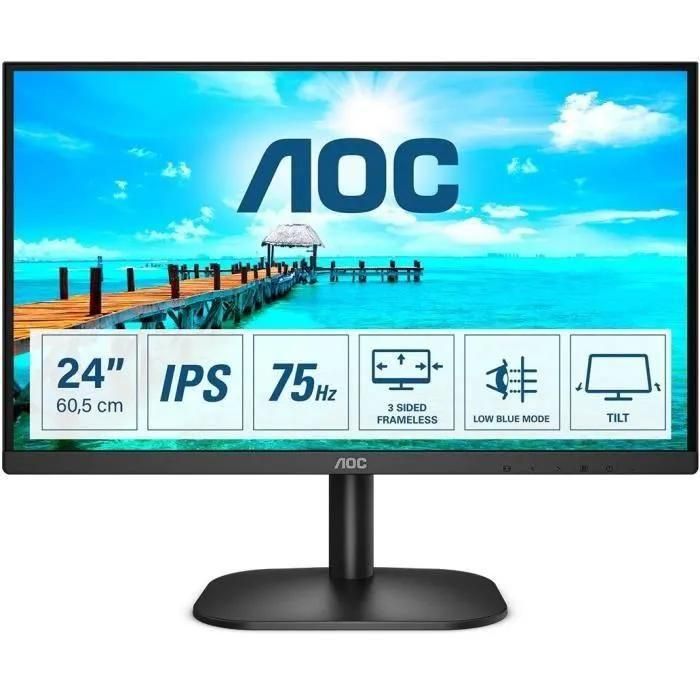 AOC 24B2XH/EU - �cran LED - 24' (23.8' visualisable) - 1920 x 1080 Full HD ...