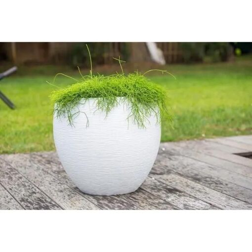 Eda Pot Rond Graphit �50cm - Contenance 46l - Blanc C�rus� - 4