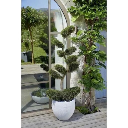 Eda Pot Rond Graphit �50cm - Contenance 46l - Blanc C�rus� - 5